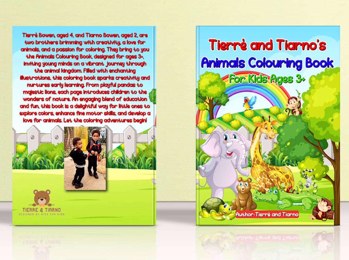 Tierre & Tiarno's Animals Colouring Book