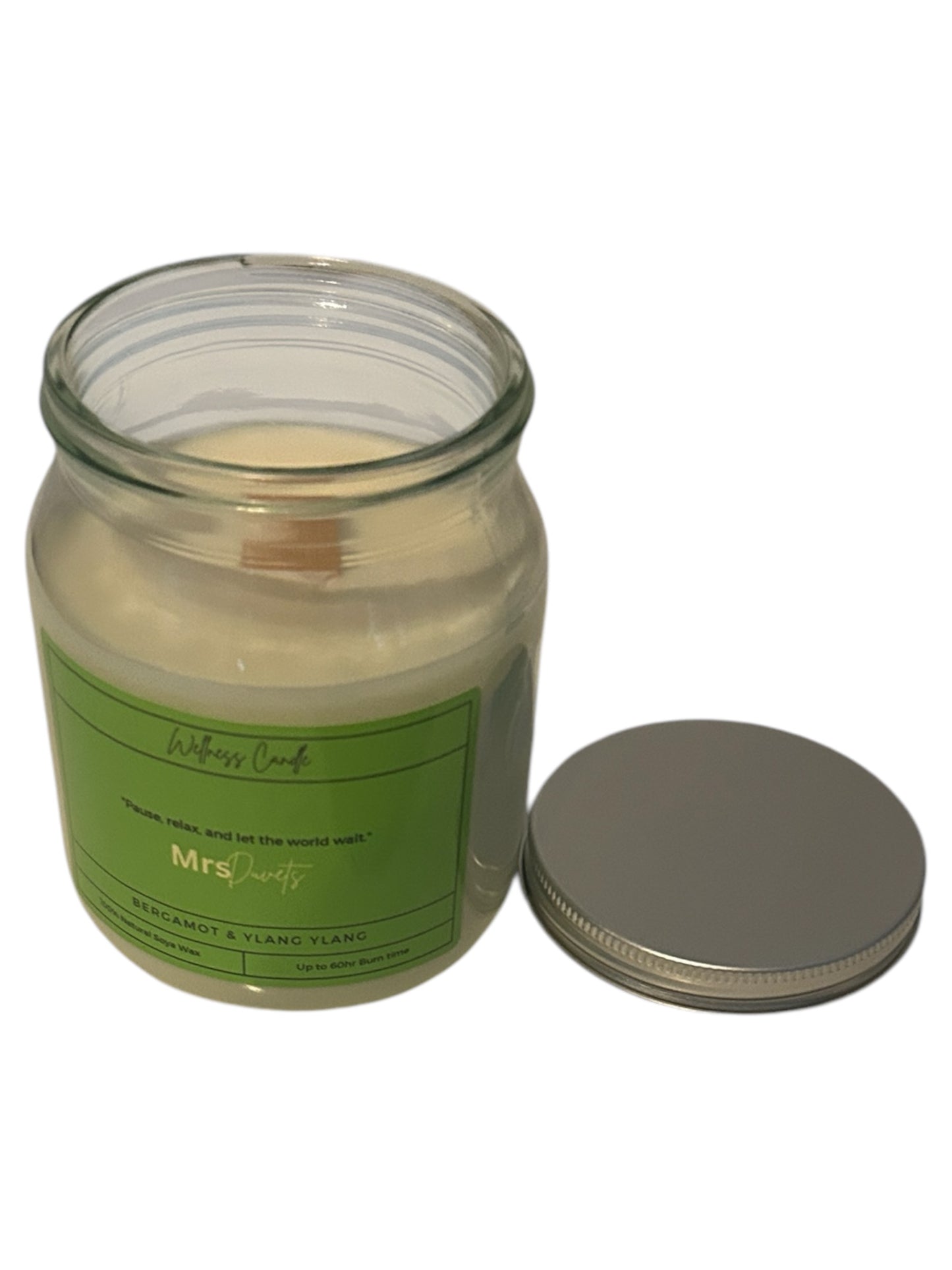 Mrsduvets Affirmation Bergamot & Ylang Ylang Wellness Candle