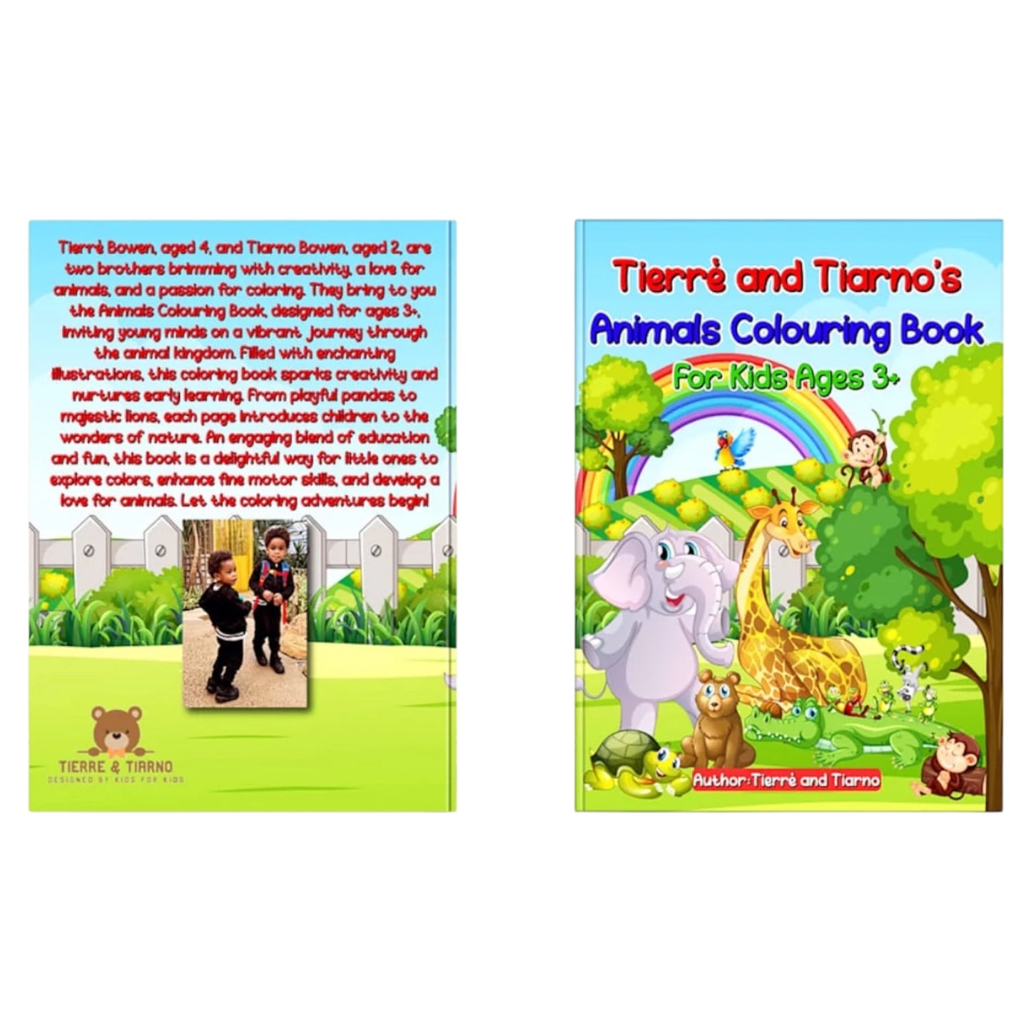 Tierre & Tiarno's Animals Colouring Book