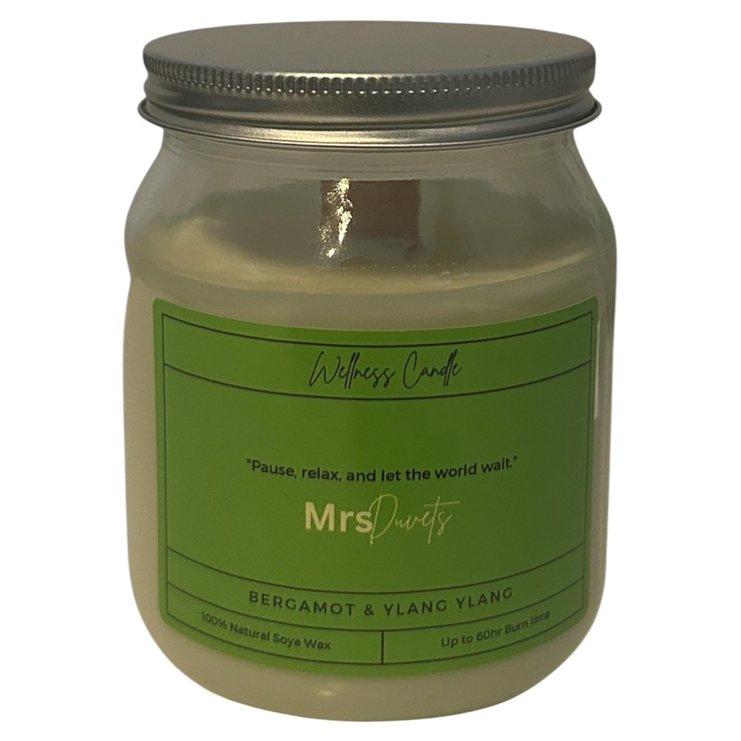 Mrsduvets Affirmation Bergamot & Ylang Ylang Wellness Candle