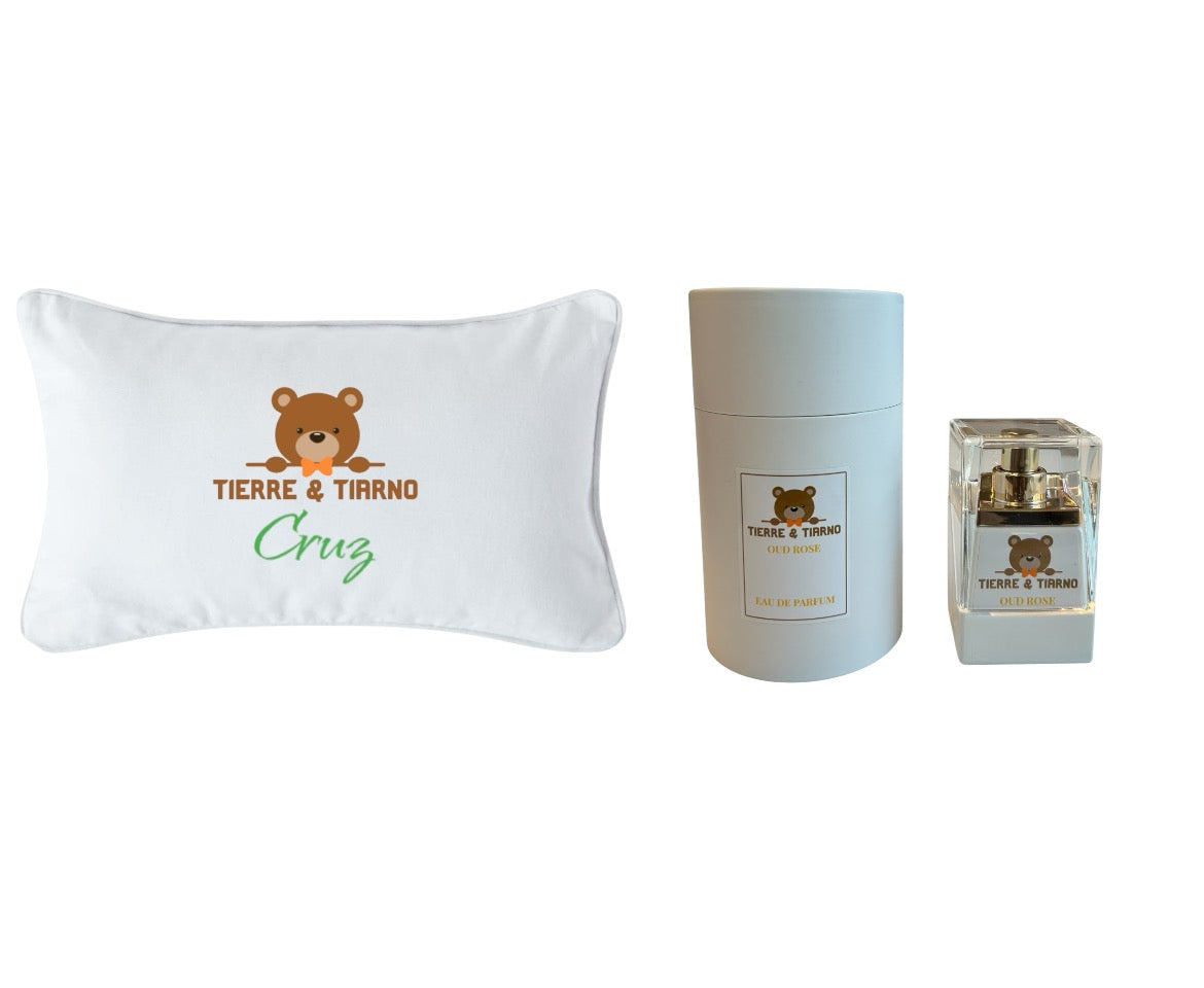 Tierre & Tiarno Boys and Girls Birthday Personalised Cushion & Fragrance Gift Box